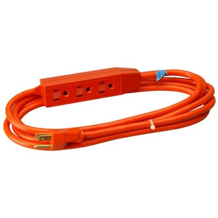 Virtual Extension Cord, Indoor, 3 Outlets, Orange, 3 ft VI29617